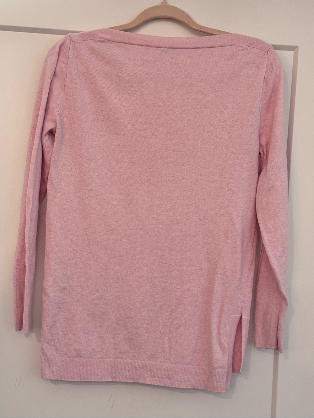 J. Crew Cotton Pink Boatneck Lightweight Sweater - Picture 2 of 3